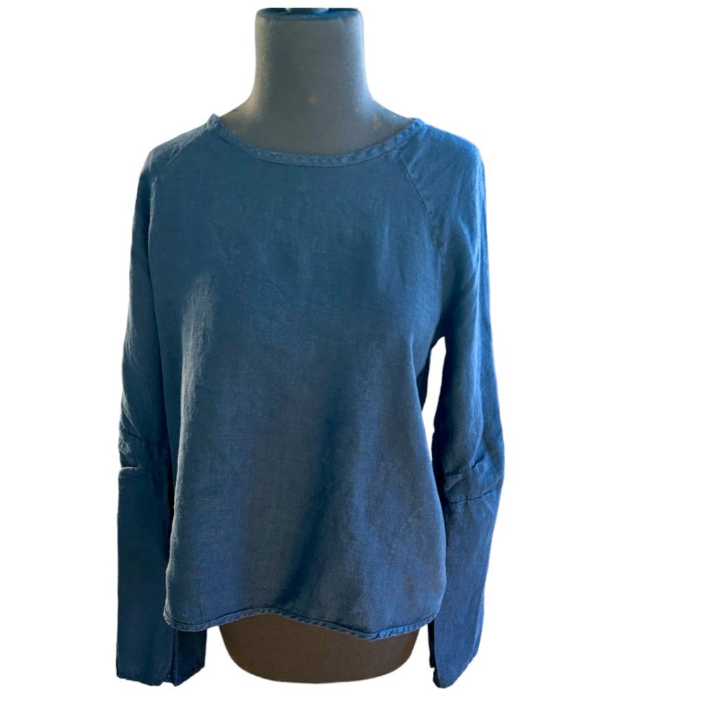 NWT Pipsqueak Navy Linen PopOver Top Size (no size listed M)